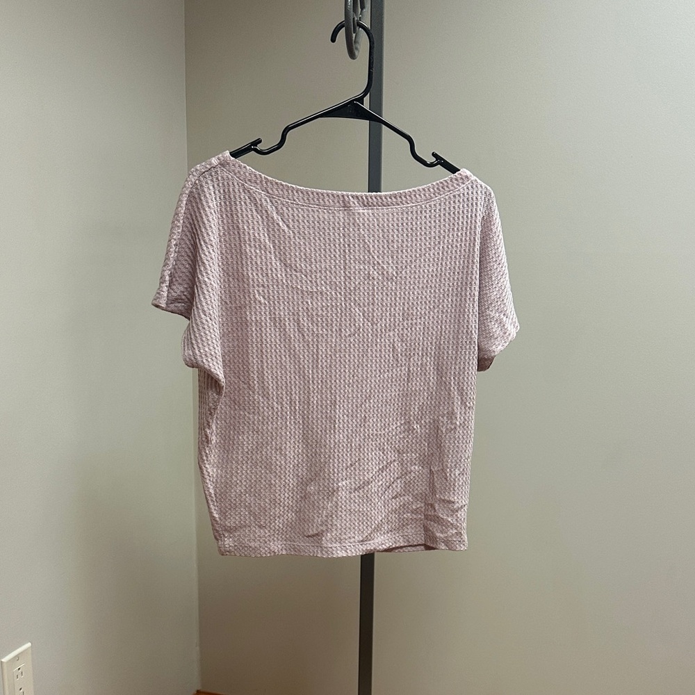 Express Light Pink Short Sleeve Top